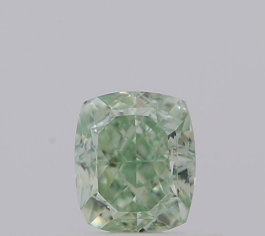 Cushion Fancy Intense Green Natural Diamond 0.57ct VS2 loose diamond