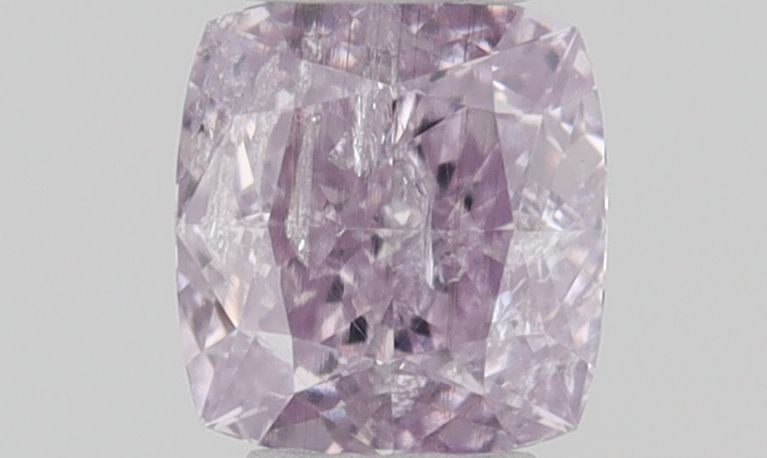 Cushion Fancy Intense Pink Purple Natural Diamond 0.2ct I2 loose diamond