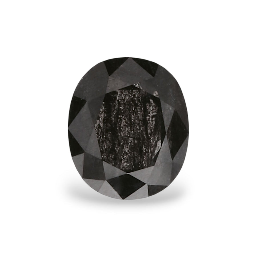 Oval Fancy Black Natural Diamond 0.45ct VVS2 loose diamond