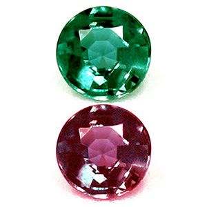 Round Green Alexandrite 0.09ct loose gemstone