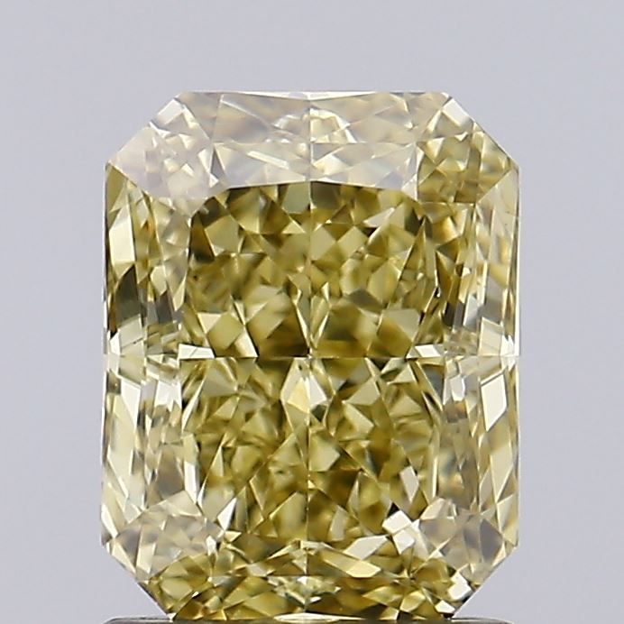 Radiant Fancy Gray Yellow Lab-grown Diamond 1.35ct VS1 loose diamond