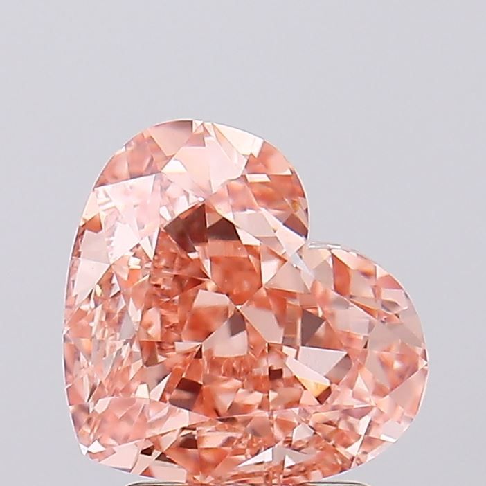 Heart Fancy Intense Brownish Orange Lab-grown Diamond 2.8ct VVS2 loose diamond