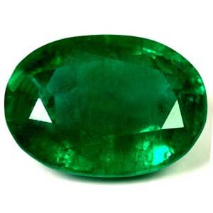 Oval Green Emerald 3.81ct loose gemstone
