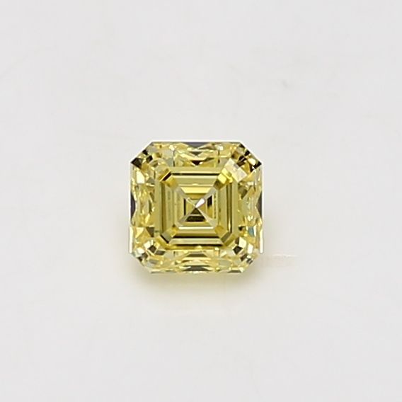 Asscher Fancy Intense Yellow Natural Diamond 0.33ct VS1 loose diamond