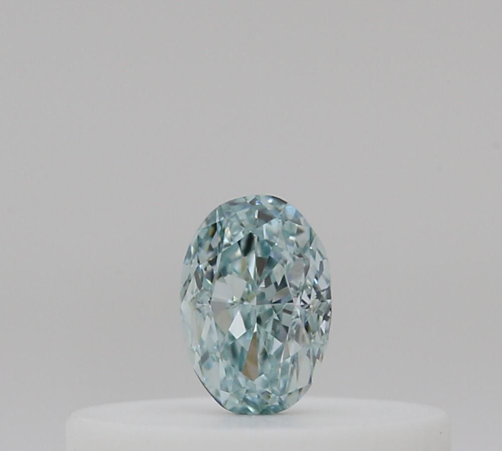 Oval Fancy Intense Blueish Green Natural Diamond 0.11ct loose diamond