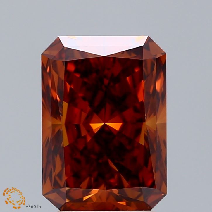 Radiant Fancy Orange Lab-grown Diamond 3.07ct VS1 loose diamond
