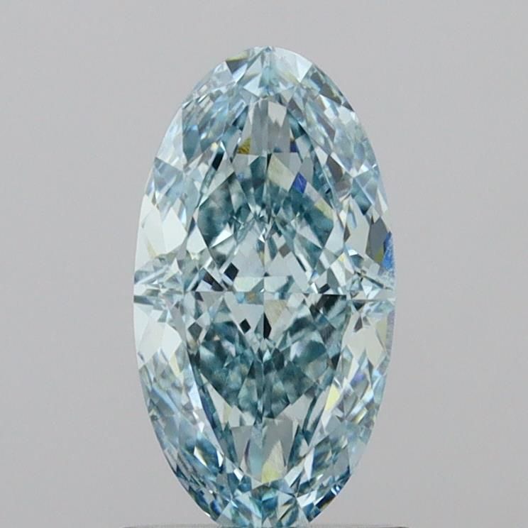 Oval Fancy Vivid Green Lab-grown Diamond 1.38ct VVS2 loose diamond