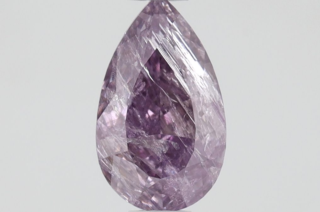 Pear Fancy Deep Pink Purple Natural Diamond 0.5ct loose diamond