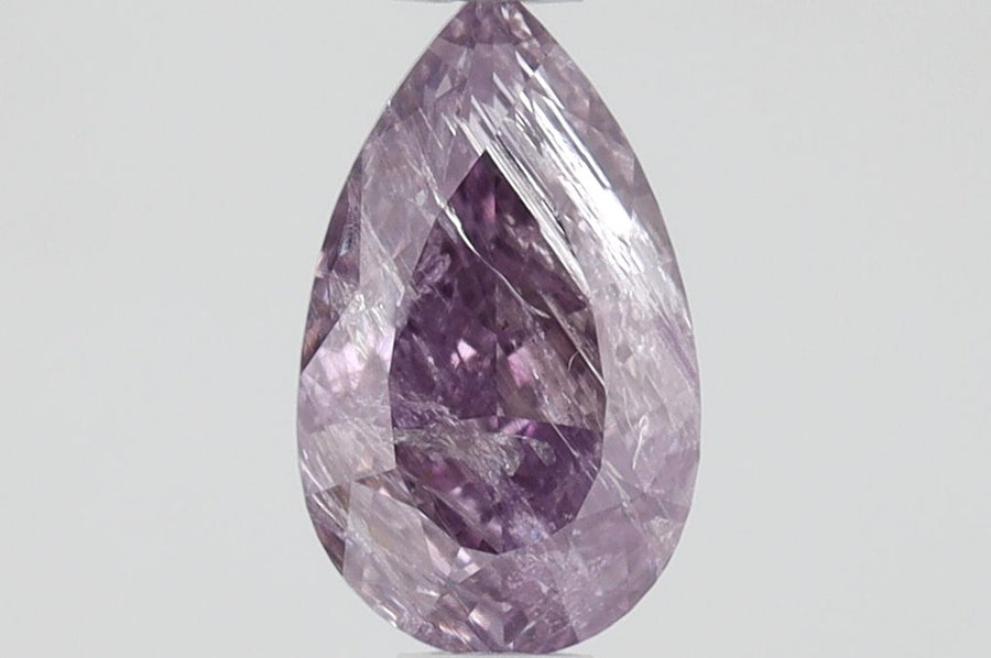 Pear Fancy Deep Pink Purple Natural Diamond 0.5ct loose diamond