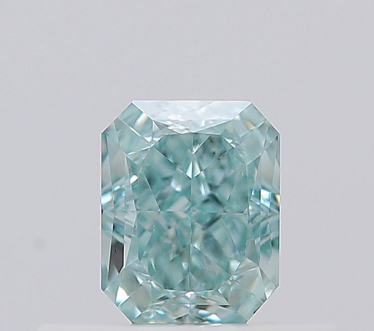 Radiant Fancy Intense Blueish Green Natural Diamond 0.4ct VS2 loose diamond