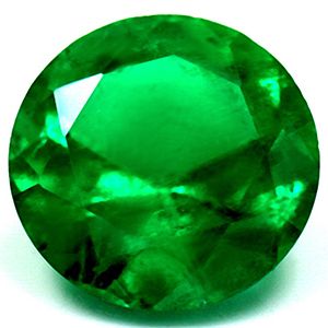 Round Green Emerald 0.77ct loose gemstone