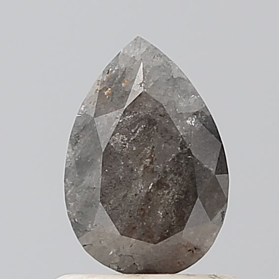 Pear Salt And Pepper Natural Diamond 0.87ct VS2 loose diamond