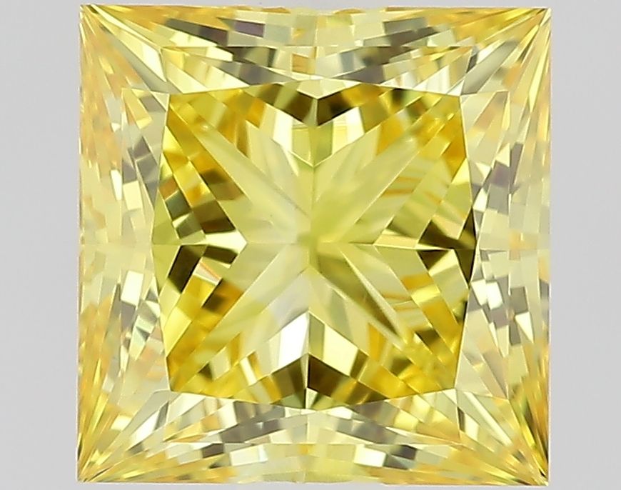 Princess Fancy Intense Yellow Lab-grown Diamond 1.08ct VS1 loose diamond