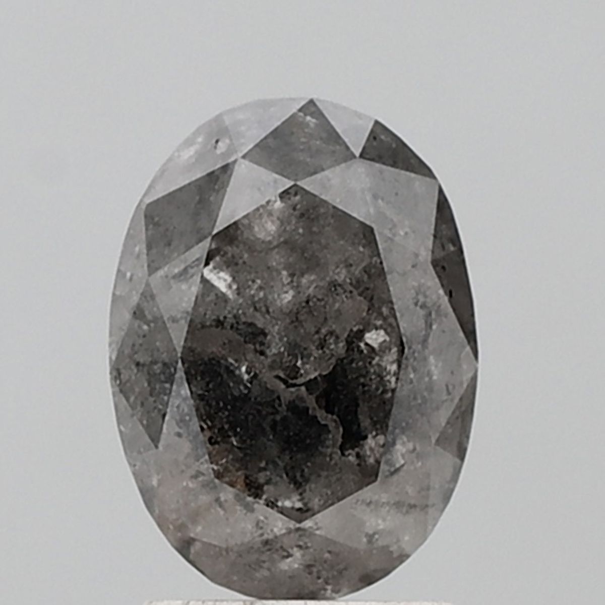 Oval Salt And Pepper Natural Diamond 4.9ct VVS2 loose diamond