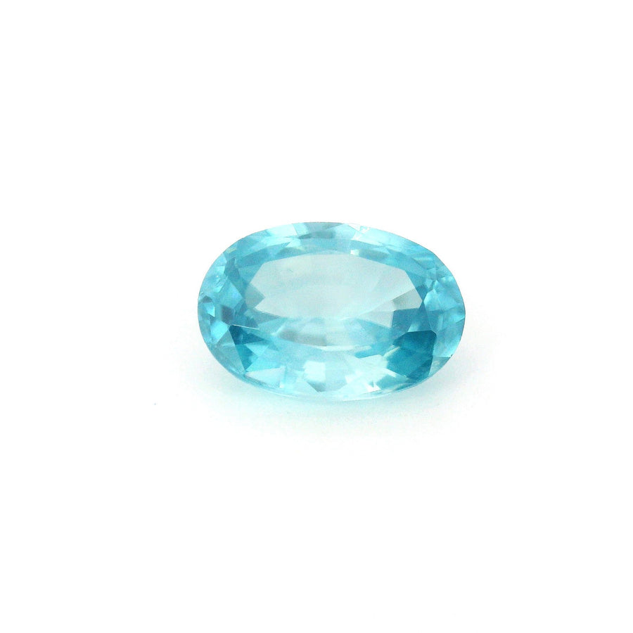 Oval Blue Zircon 3.66ct loose gemstone