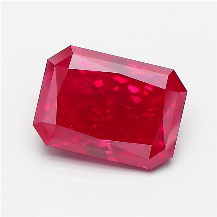 Radiant Fancy Vivid Red Lab-grown Diamond 3.58ct VS2 loose diamond