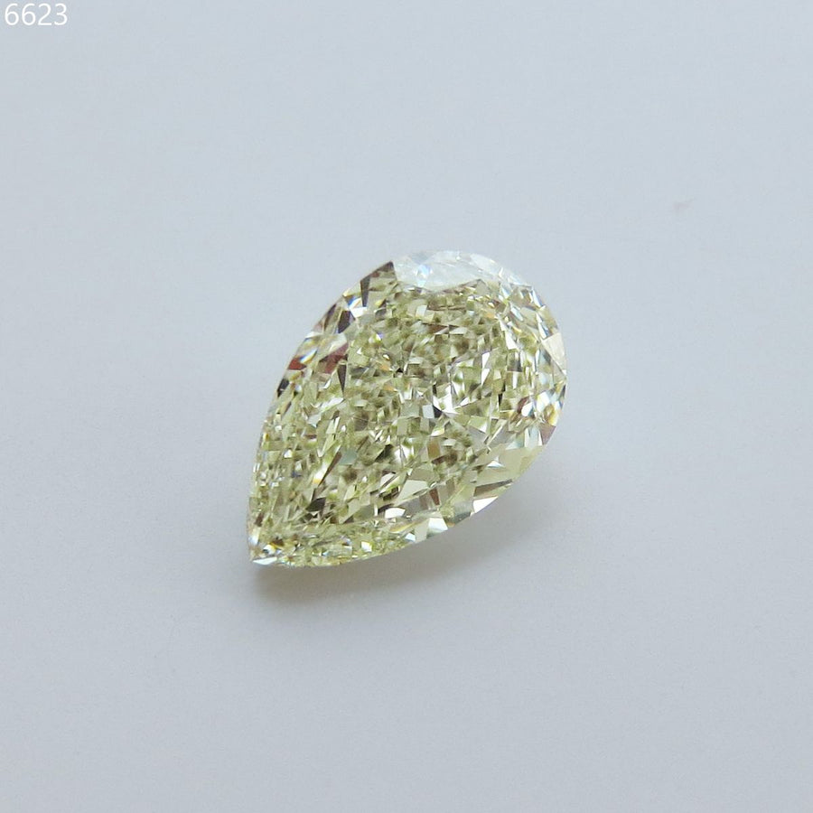 Pear Fancy Light Green Natural Diamond 1.37ct IF loose diamond