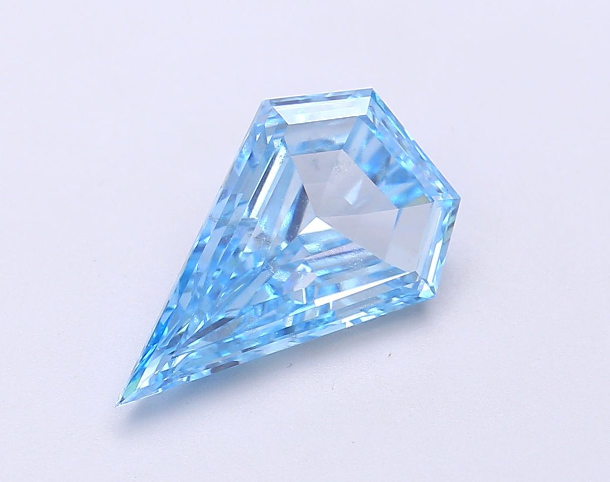 Pentagonal Fancy Vivid Blue Lab-grown Diamond 2.63ct SI1 loose diamond