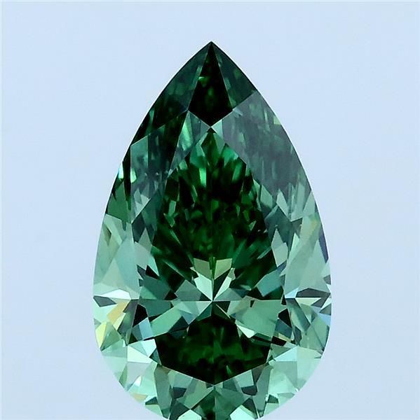 Pear Fancy Vivid Green Lab-grown Diamond 1.97ct VS2 loose diamond