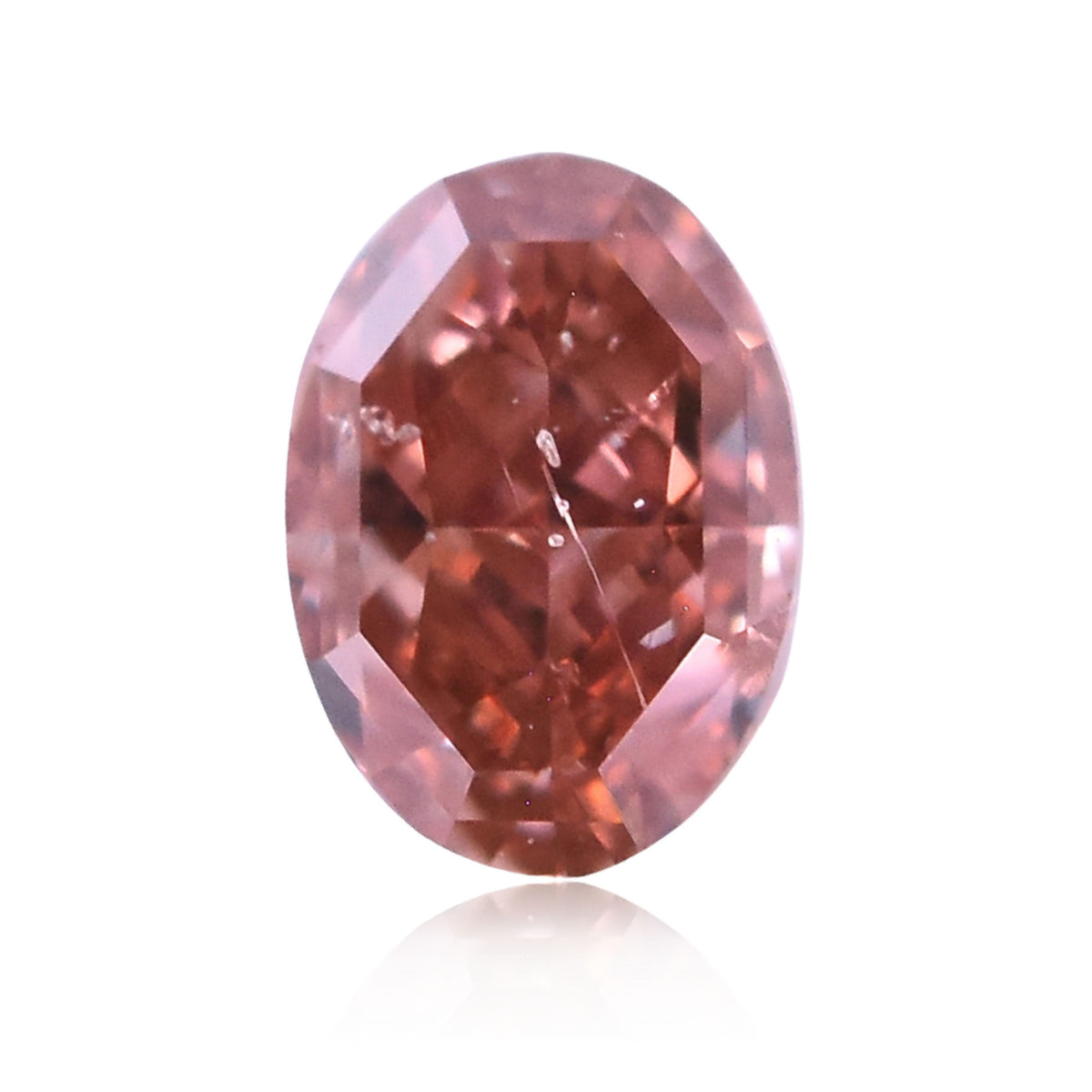 Oval Fancy Deep Orangey Pink Natural Diamond 0.2ct loose diamond