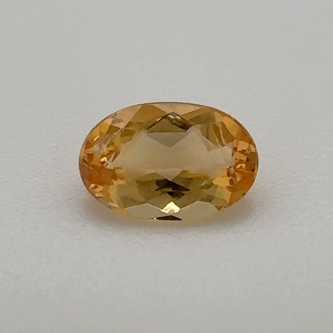 Oval Orange Topaz 0.76ct loose gemstone