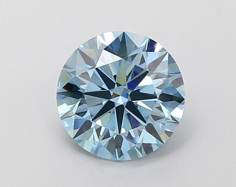 Round Fancy Vivid Blue Lab-grown Diamond 2ct VS1 loose diamond