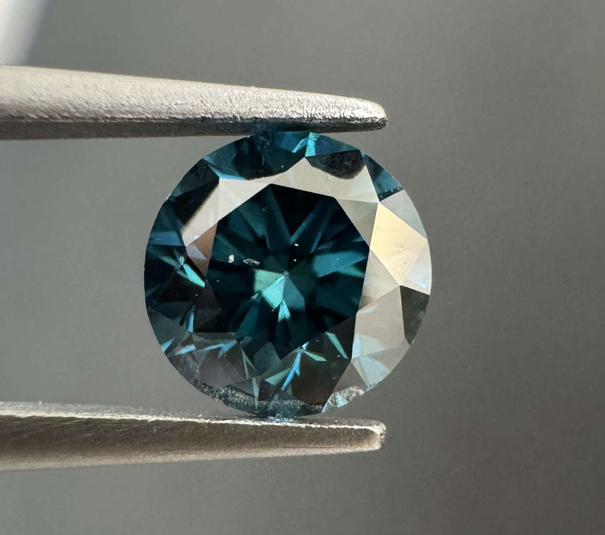 Round Fancy Deep Green Blue Natural Diamond 0.5ct SI2 loose diamond