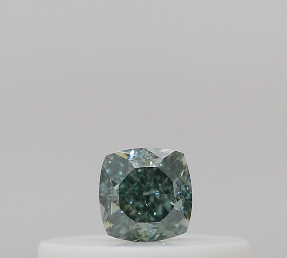 Cushion Fancy Deep Blueish Green Natural Diamond 0.12ct loose diamond