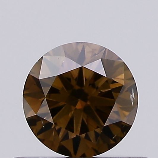 Round Fancy Brown Natural Diamond 0.39ct SI2 loose diamond