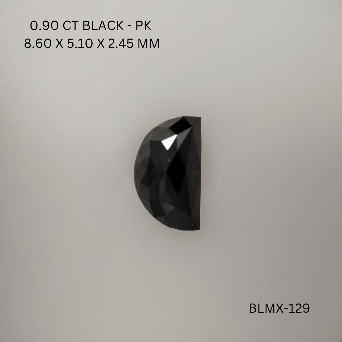 Half Moon Black Natural Diamond 0.9ct I1 loose diamond