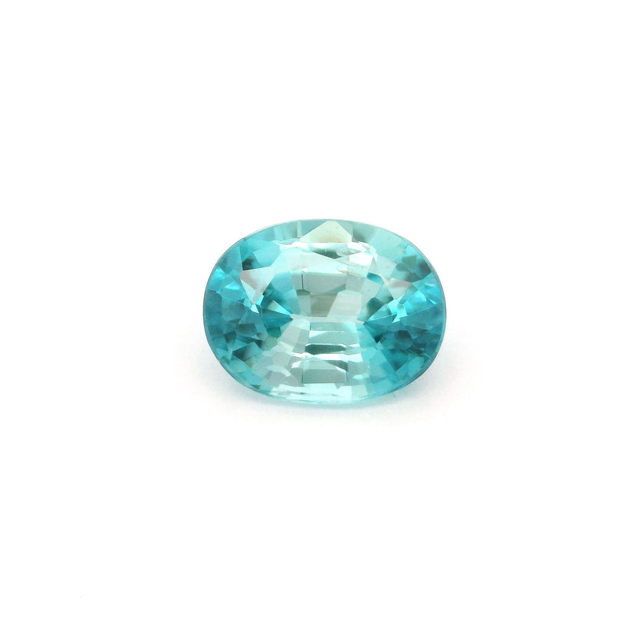 Oval Blue Zircon 3.87ct loose gemstone