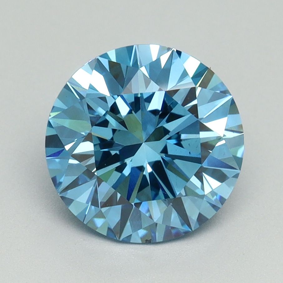 Round Fancy Vivid Blue Lab-grown Diamond 2.36ct VS2 loose diamond
