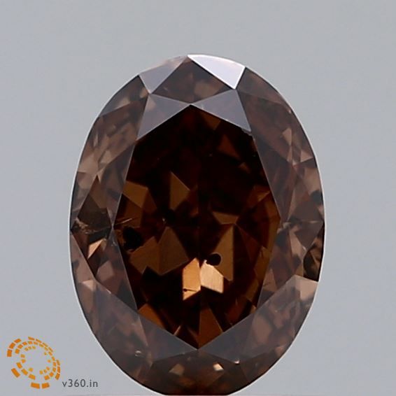 Oval Fancy Dark Brown Natural Diamond 1.08ct I1 loose diamond