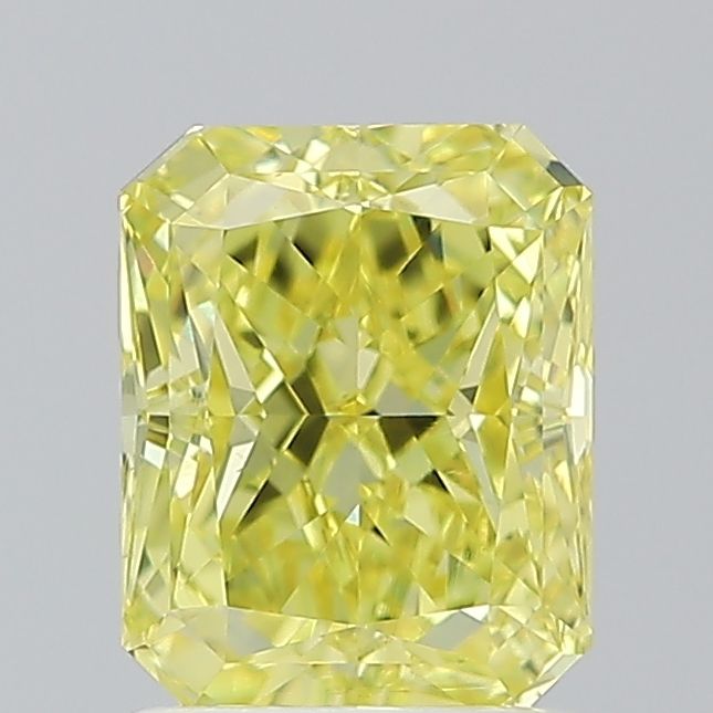 Radiant Fancy Intense Yellow Natural Diamond 1.5ct VS2 loose diamond
