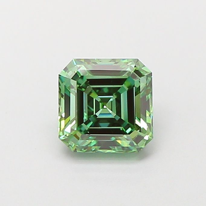 Asscher Fancy Vivid Green Lab-grown Diamond 1ct VS1 loose diamond