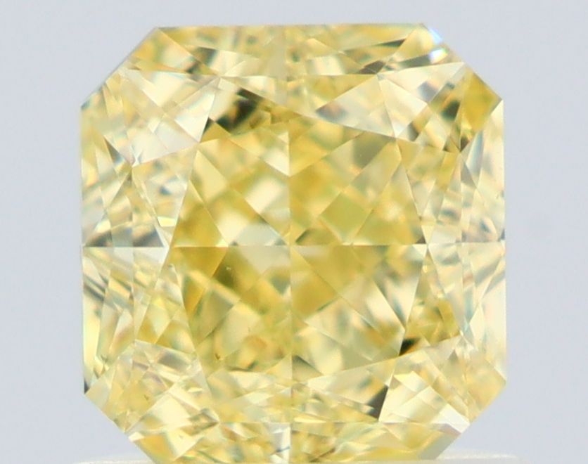 Square Fancy Intense Yellow Natural Diamond 1ct VS1 loose diamond
