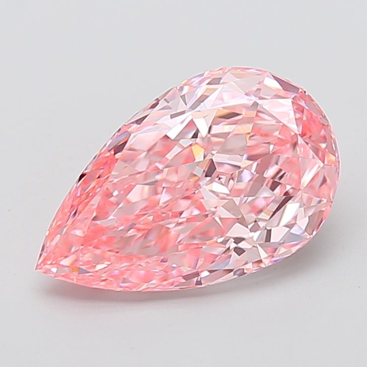 Pear Fancy Vivid Pink Lab-grown Diamond 3.67ct VS1 loose diamond