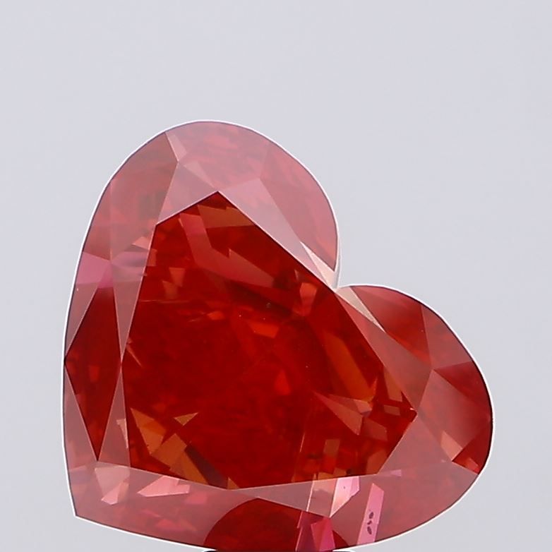 Heart Fancy Vivid Red Lab-grown Diamond 18.02ct SI1 loose diamond