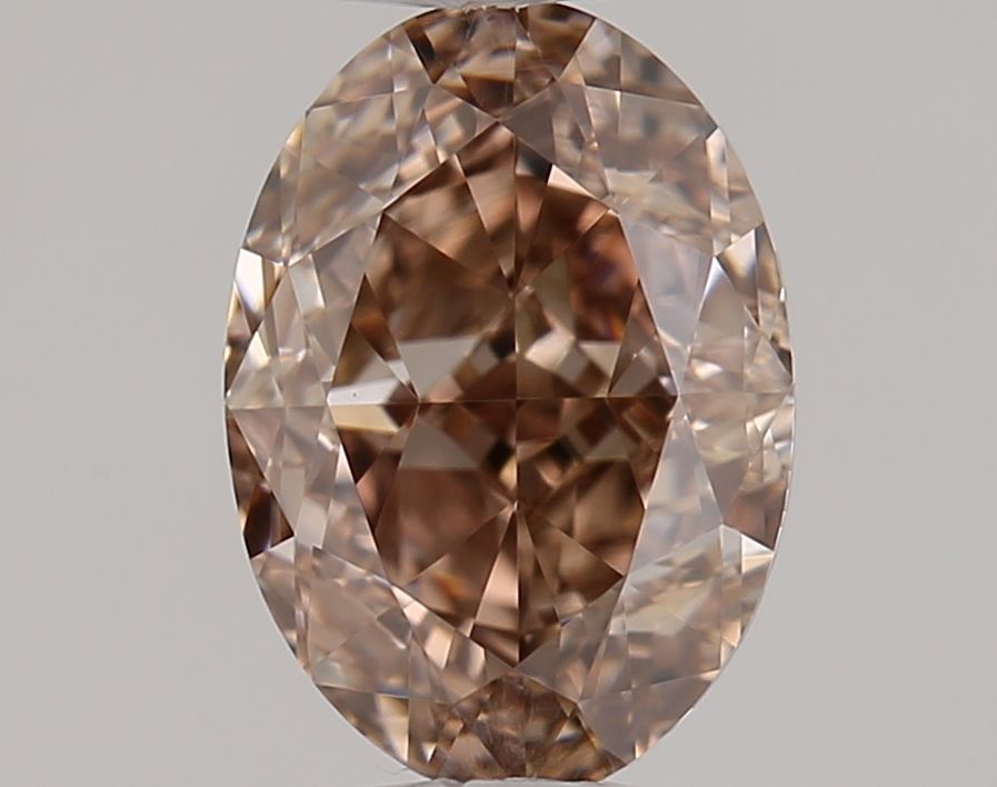 Oval Fancy Dark Orange Brown Natural Diamond 0.74ct VS1 loose diamond