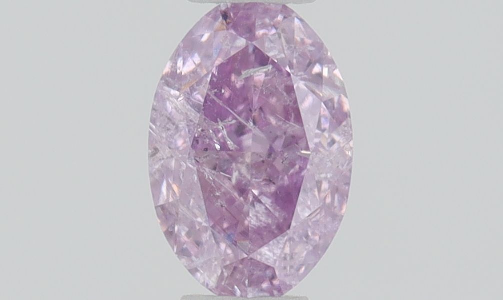 Oval Fancy Intense Pink Purple Natural Diamond 0.31ct I2 loose diamond