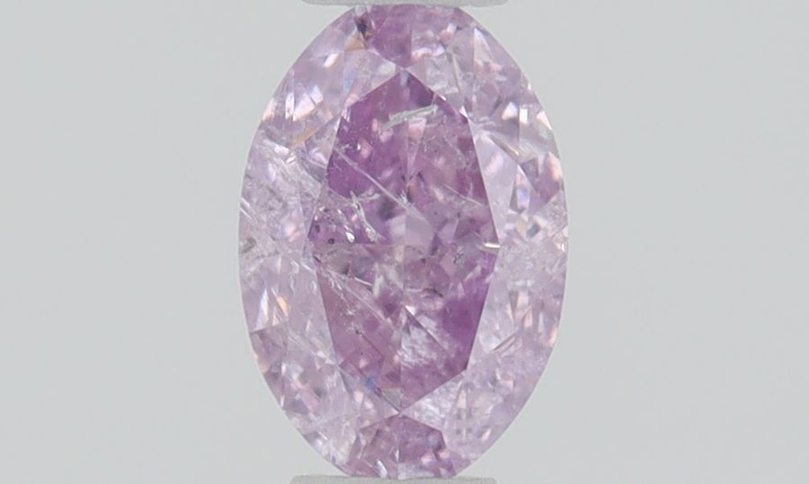 Oval Fancy Intense Pink Purple Natural Diamond 0.31ct I2 loose diamond