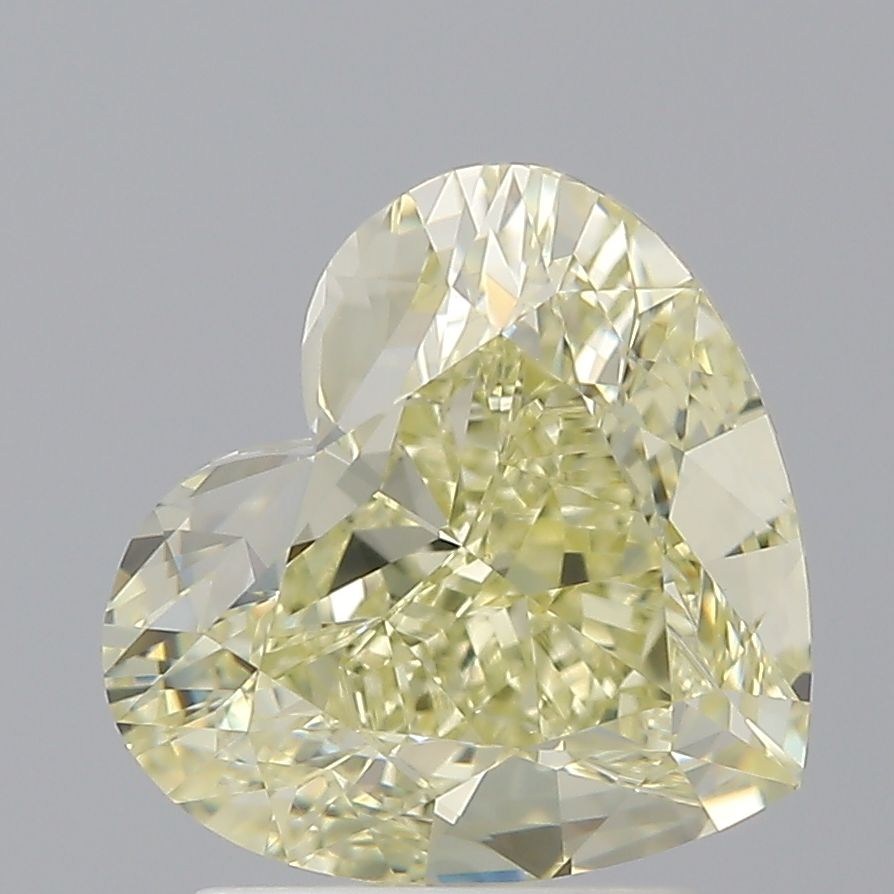 Heart Fancy Light Yellow Natural Diamond 3.02ct VS2 loose diamond
