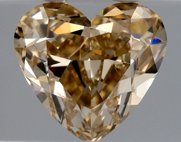 Heart Fancy Yellow Brown Natural Diamond 0.91ct SI2 loose diamond
