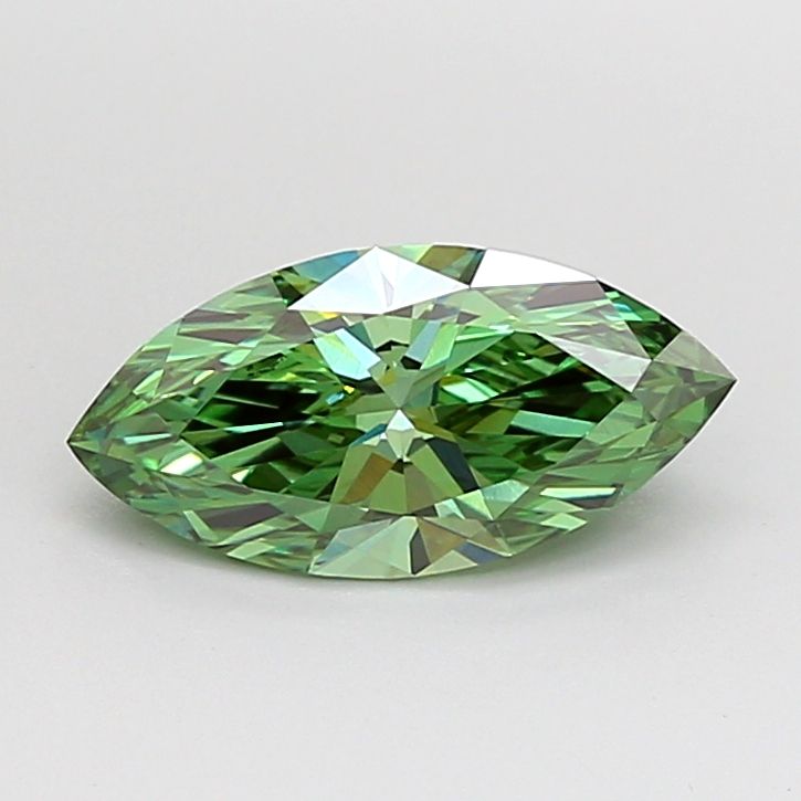 Marquise Fancy Vivid Green Lab-grown Diamond 1.34ct VVS2 loose diamond