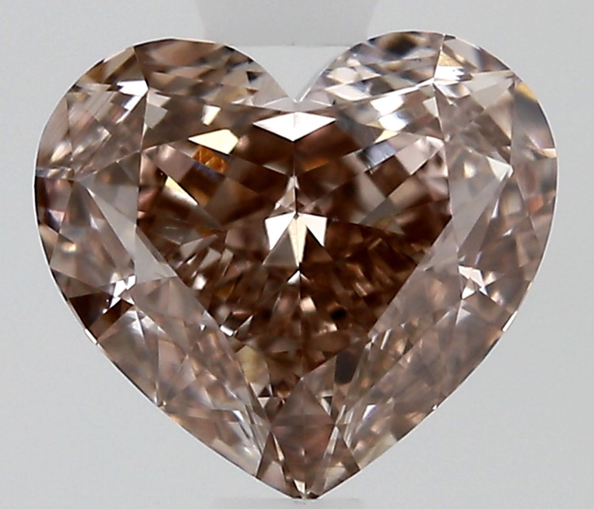 Heart Fancy Dark Pinkish Brown Natural Diamond 0.95ct VS1 loose diamond