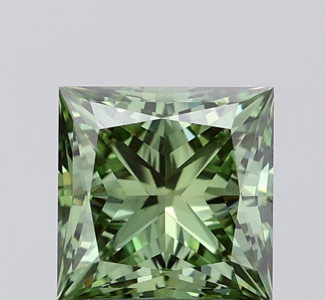 Princess Fancy Vivid Green Lab-grown Diamond 2.04ct VS1 loose diamond