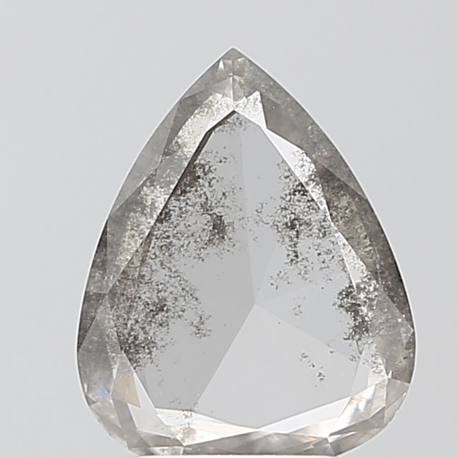 Pear Salt And Pepper Lab-grown Diamond 1.96ct I2 loose diamond