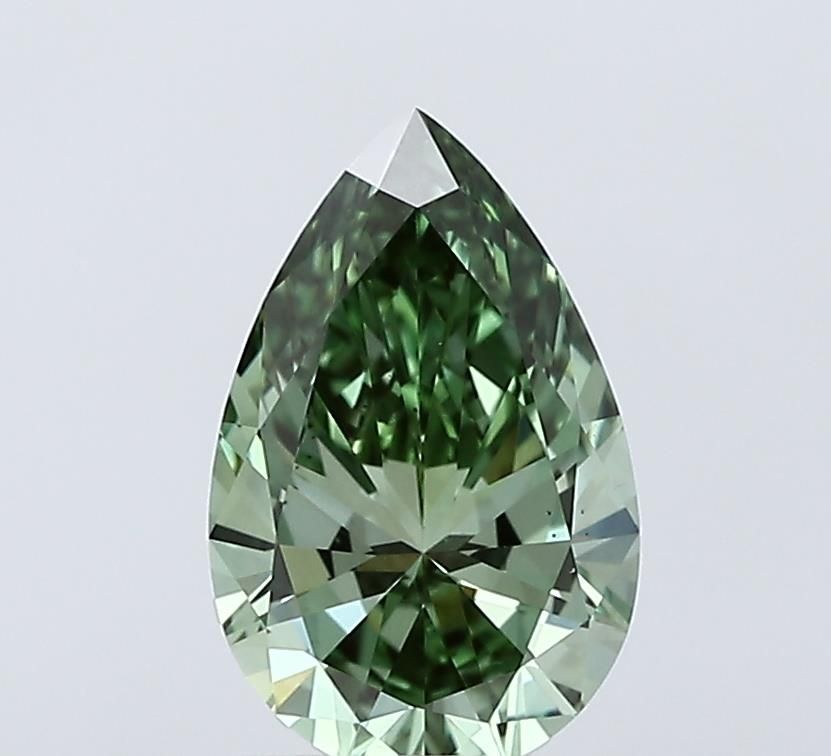 Pear Fancy Vivid Green Lab-grown Diamond 1.5ct VS1 loose diamond