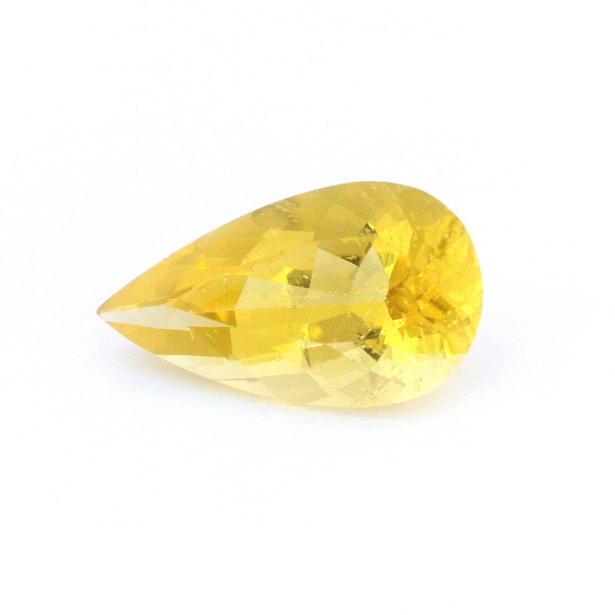 Pear Yellow Heliodor 4.17ct loose gemstone