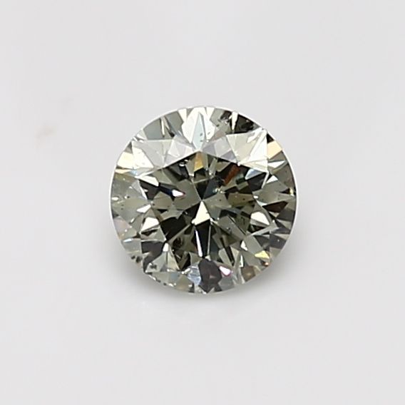 Round Fancy Grayish Yellowish Green Natural Diamond 0.53ct I1 loose diamond